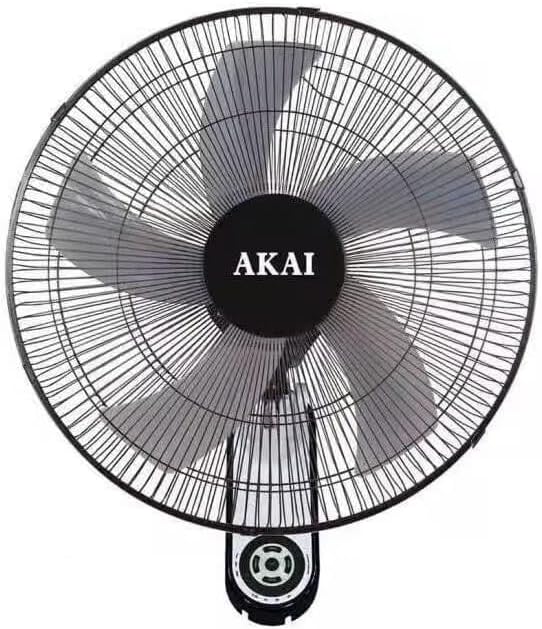 مروحة حائط اكاي بدون ريموت كنترول، 18 بوصة، اسود - AK-WF18 
