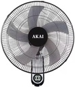 مروحة حائط اكاي بدون ريموت كنترول، 18 بوصة، اسود - AK-WF18 