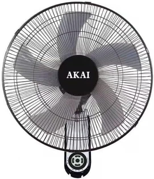 مروحة حائط اكاي بدون ريموت كنترول، 18 بوصة، اسود - AK-WF18 