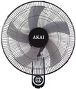 مروحة حائط اكاي بدون ريموت كنترول، 18 بوصة، اسود - AK-WF18 