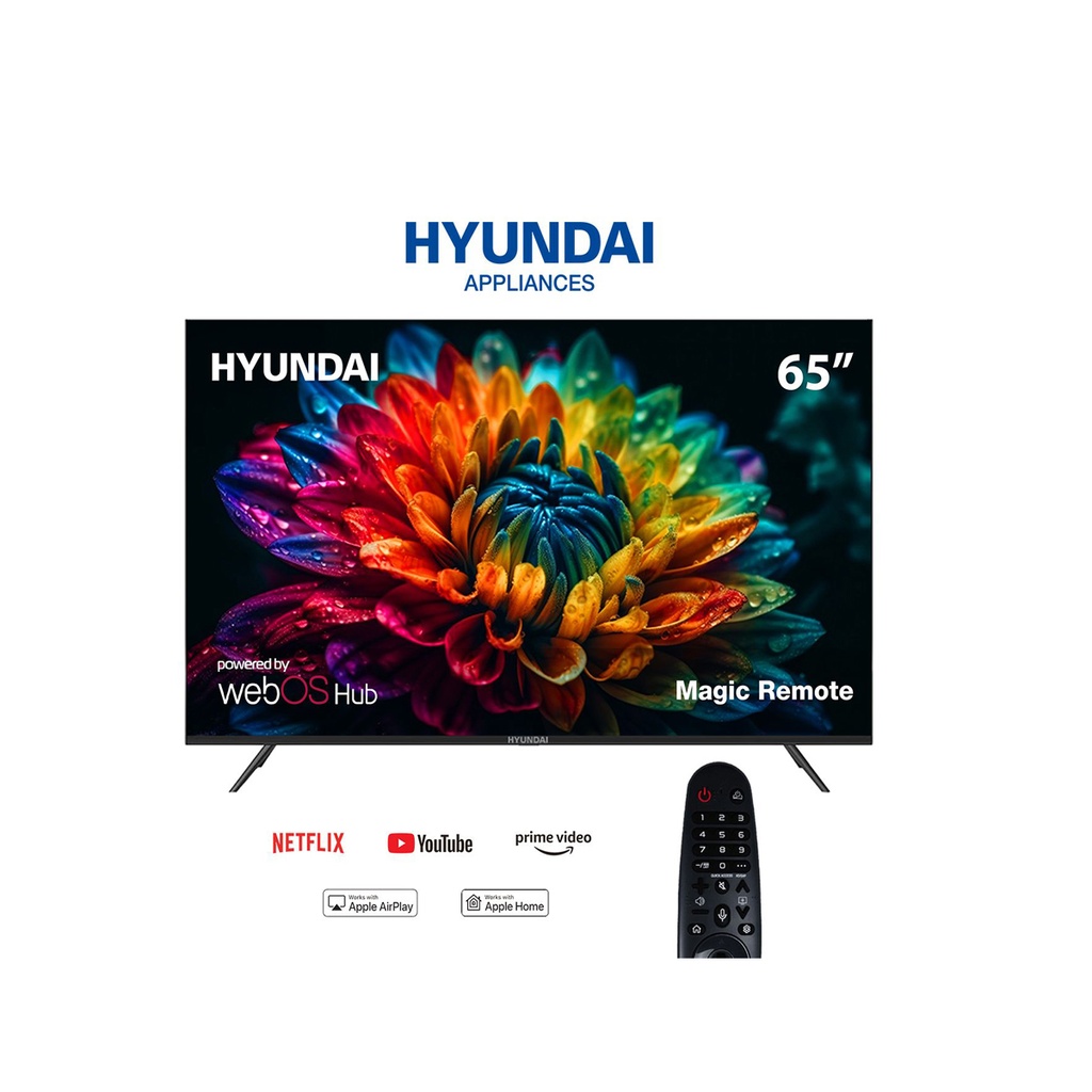 تلفزيون سمارت هيونداي 65 بوصة LED، دقة 4K UHD، بريسيفر داخلي 